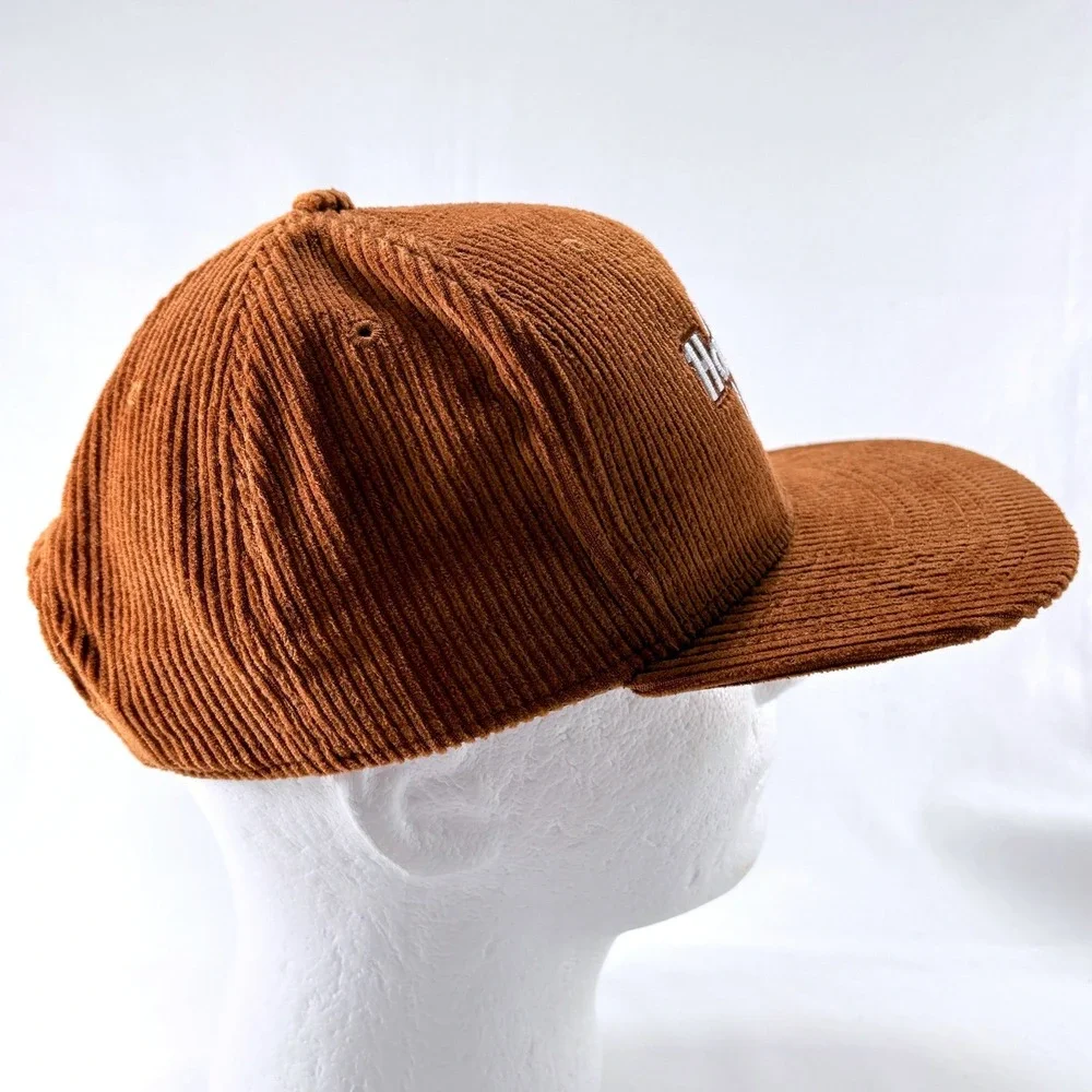 Hard Rock Cafe Miami Brown Corduroy Snapback Flat Bill Baseball Hat Cap